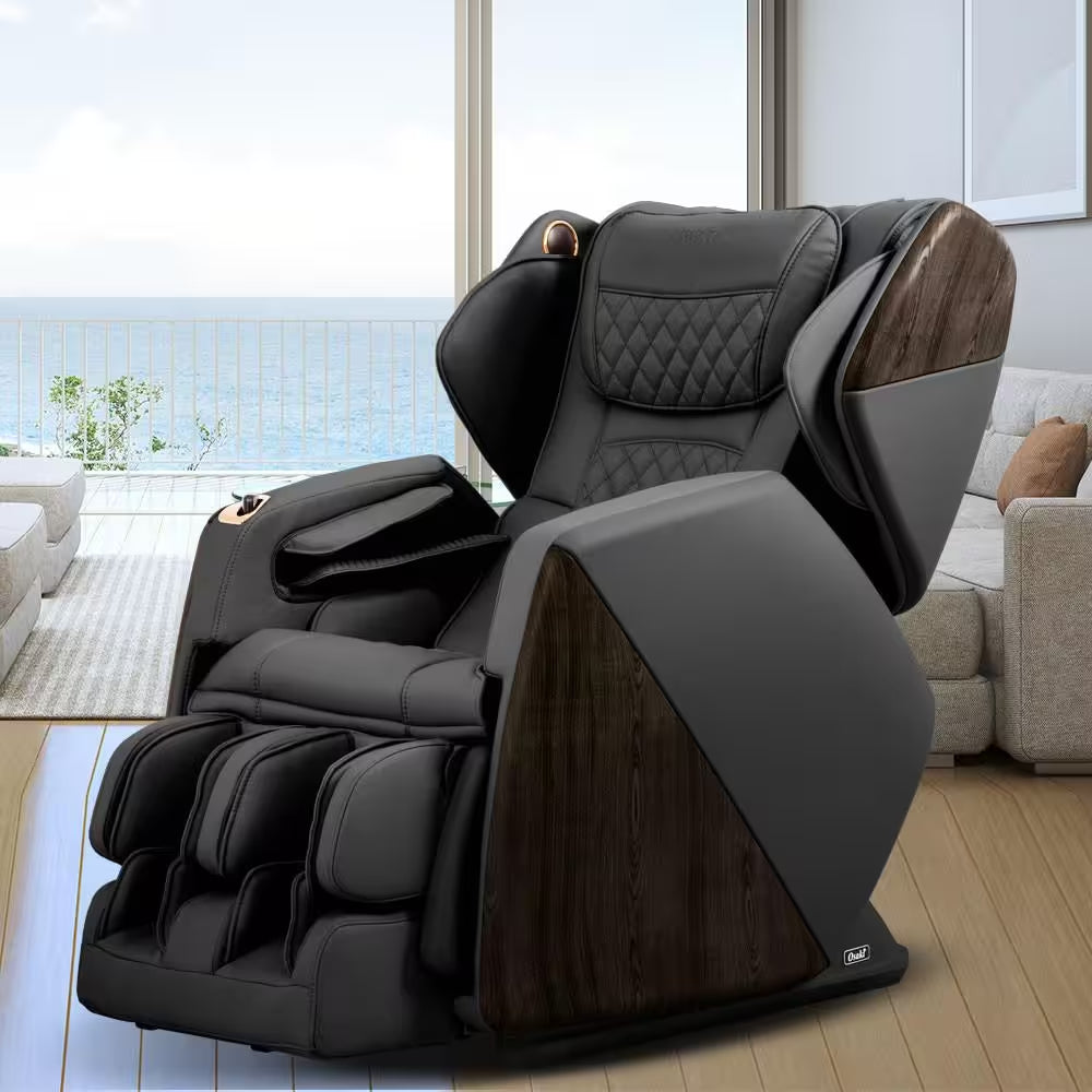 Pro Soho Series Black Faux Leather Reclining 4D Massage Chair with Bluetooth Speakers
