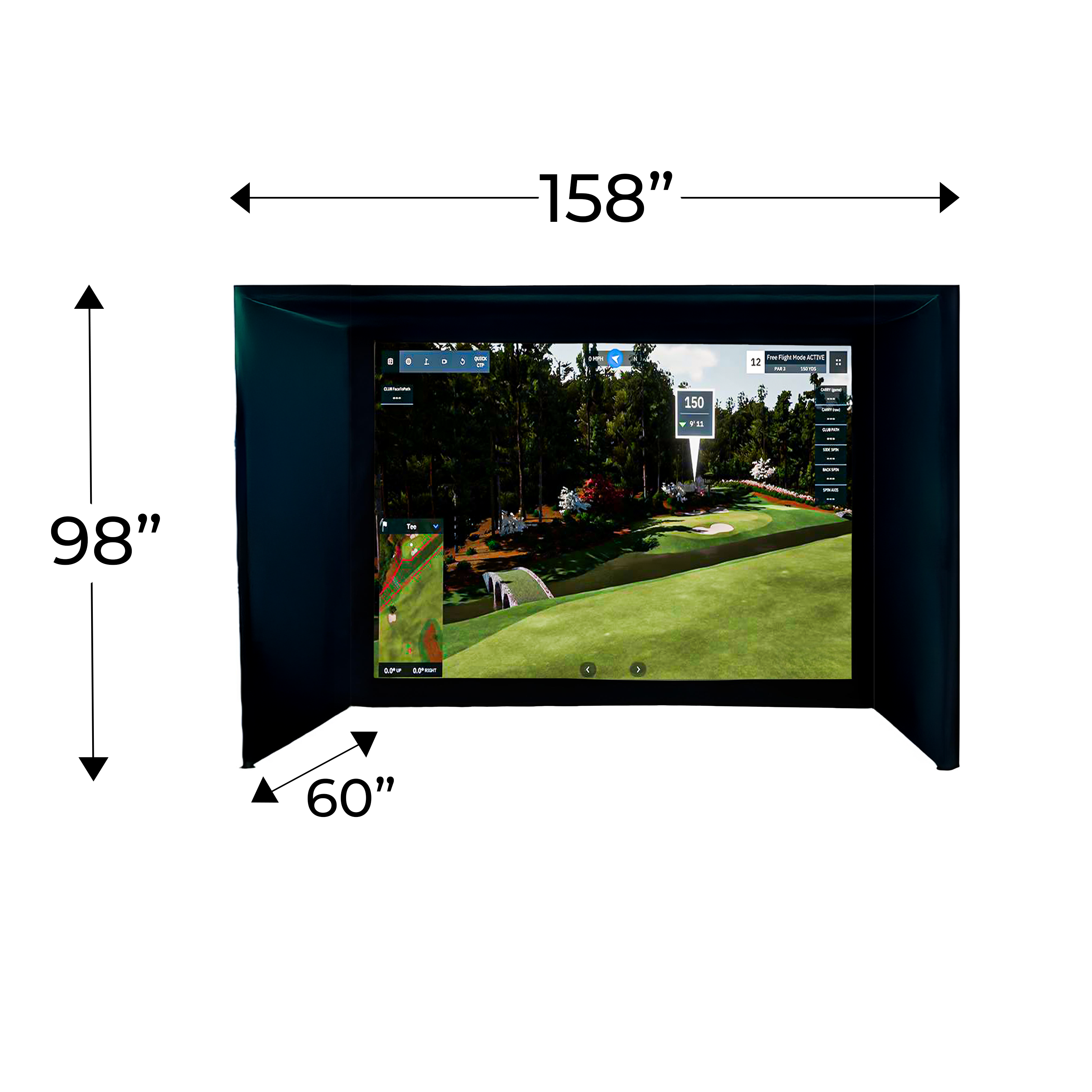 Albatross 13 Golf Simulator Enclosure - Standard Depth
